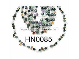 Assorted Colored Semi precious Chip Stone Beads Hematite Beads Stone Chain Choker Fashion Women Necklace